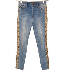 Joe’s Jeans Leopard Stripe Raw Hem Distressed Women’s 26